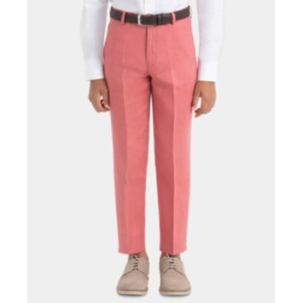 Lauren Ralph Lauren Straight Leg Linen Dress Pants Big Boys 18 R Hook & Bar